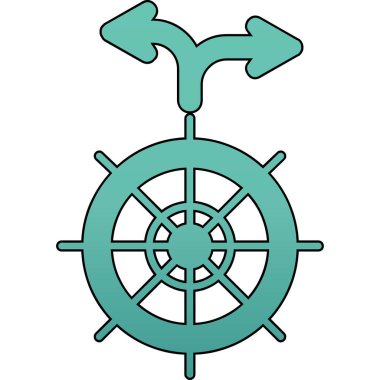 Direksiyon ikonu. Web için direksiyon vektör simgelerinin özet çizimi