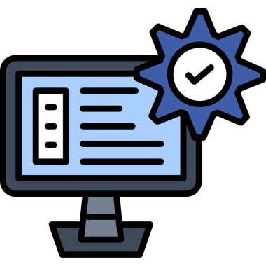 Kontrol listesi. Web simgesi basit illüstrasyon