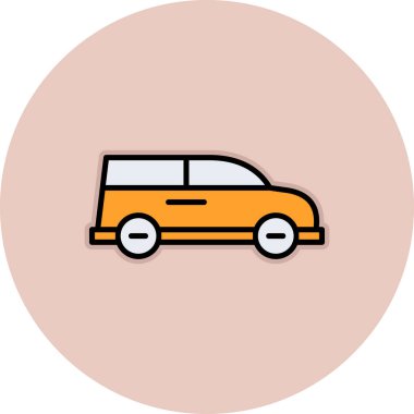 araba simgesi vektör illüstrasyonu