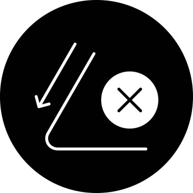 Siyah bir simgenin vektör illüstrasyonu