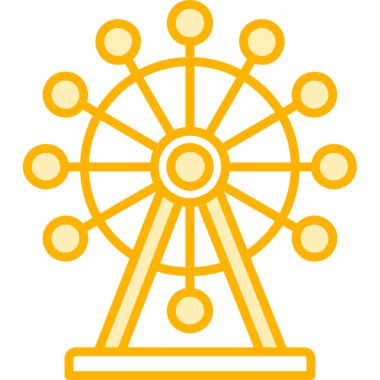 Dönme dolap. Web simgesi basit illüstrasyon