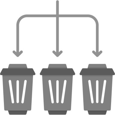 Çöp kutusu, illüstrasyon, vektör, beyaz arkaplanda.