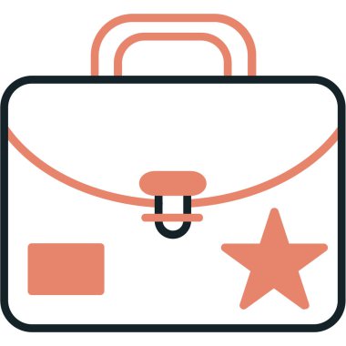 Çanta. Web simgesi basit illüstrasyon