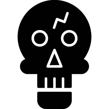 Kafatası. Web simgesi basit illüstrasyon