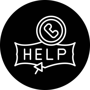 trend biçimi izole edilmiş arkaplanda yardım simgesi