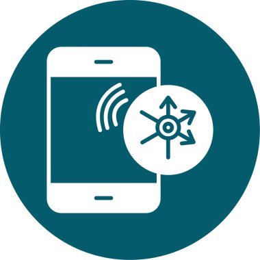 Akıllı telefon simgesinin vektör illüstrasyonu