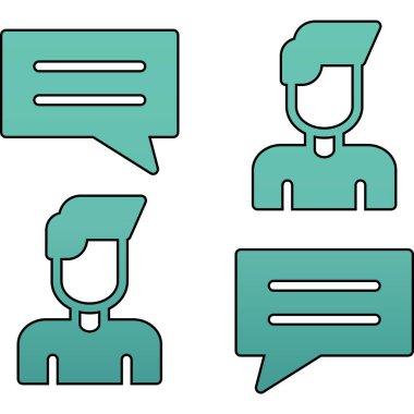 Konuşma baloncukları hazır. vektör simgesi.