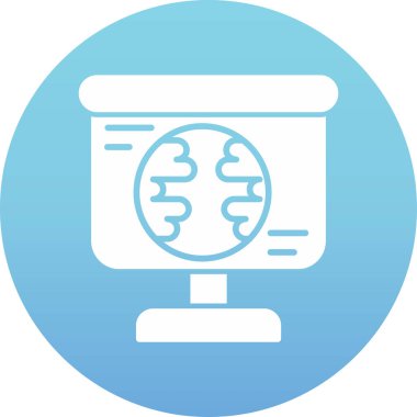 Modern b 'nin vektör illüstrasyonu monitör simgesinden yoksun