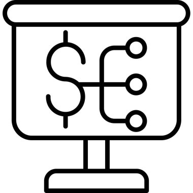 Para için. Web simgesi basit illüstrasyon