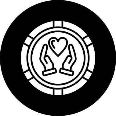 Bir kalp simgesinin vektör illüstrasyonu