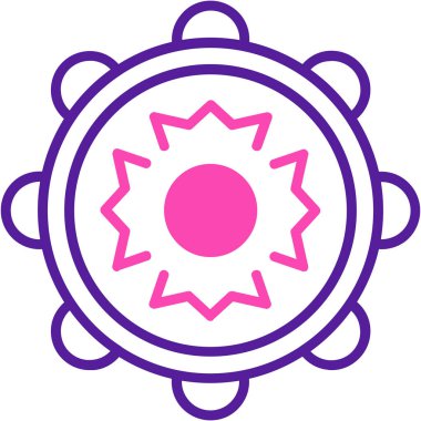 Çiçek. Web simgesi basit illüstrasyon