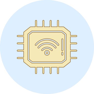 Kablosuz. Web simgesi basit illüstrasyon