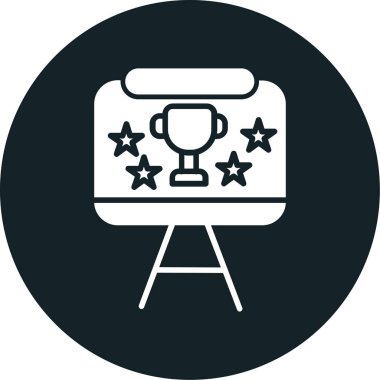 ödül kupa simgesi basit tasarım