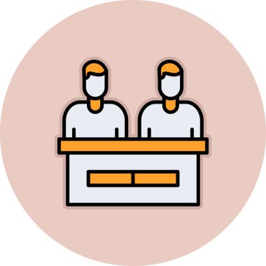 Takım. Web simgesi basit illüstrasyon