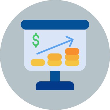 Dolar. Web simgesi basit illüstrasyon