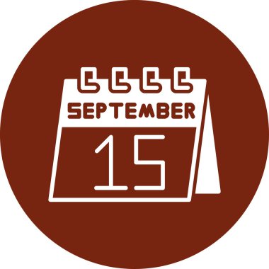 Eylül ayı için bir takvimin vektör illüstrasyonu