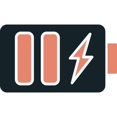 Şarj simgesi beyaza izole edildi