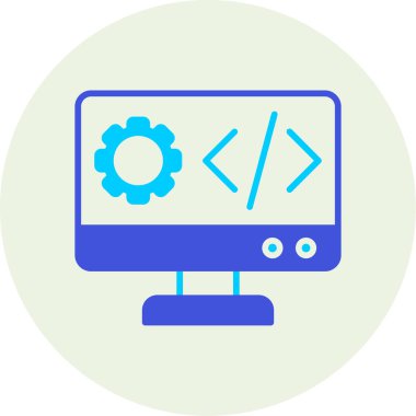 Bilgisayar. Web simgesi basit illüstrasyon