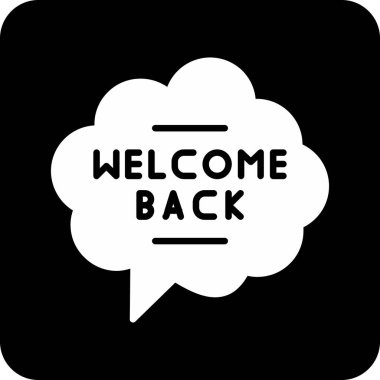 Merhaba karşılık simge vektör illüstrasyonu