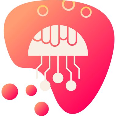 Beyin. Web simgesi basit illüstrasyon