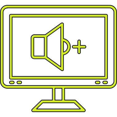 Bilgisayar monitörü. Web simgesi