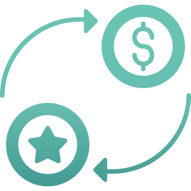 Dolar. Web simgesi basit illüstrasyon