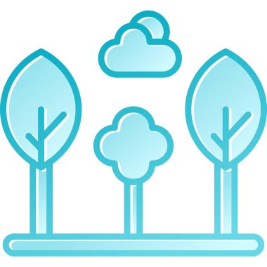 Ağaçlar. ağaç simgesi basit illüstrasyon