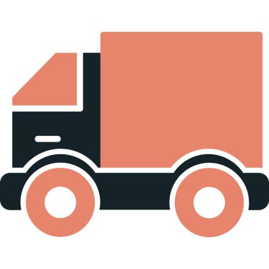 kamyon düz vektör simgesi