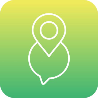 Benzersiz konum vektör simgesi