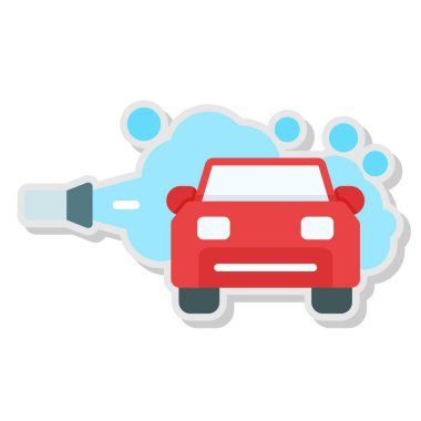 araba yıkama ikonu vektör illüstrasyon tasarımı