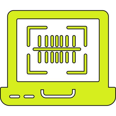 laptop simgesi, modern basit vektör çizimi