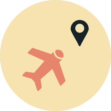 harita işaretleyici düz vektör simgesi