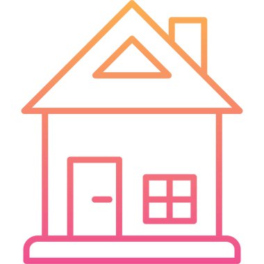 Bir ev simgesinin vektör illüstrasyonu