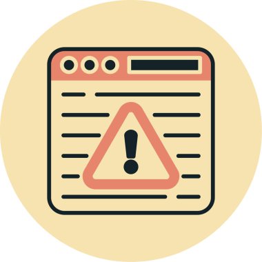 uyarı düzlüğü simgesi, vektör illüstrasyonu, bilgi işareti