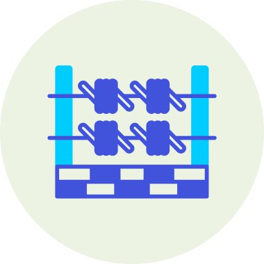 Çit Vektörü Şekil Simgesi Tasarımı