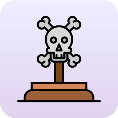 Cadılar Bayramı kafatasının vektör çizimi