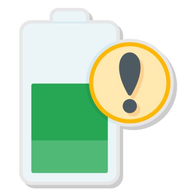 Batarya ikonu vektörü. düz resimleme