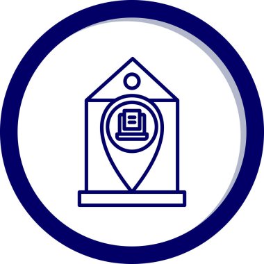 Bir bina simgesinin vektör illüstrasyonu