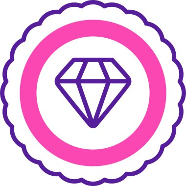 Elmas simgesi vektör illüstrasyonu