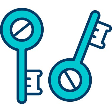 Anahtarlar. Web simgesi basit illüstrasyon