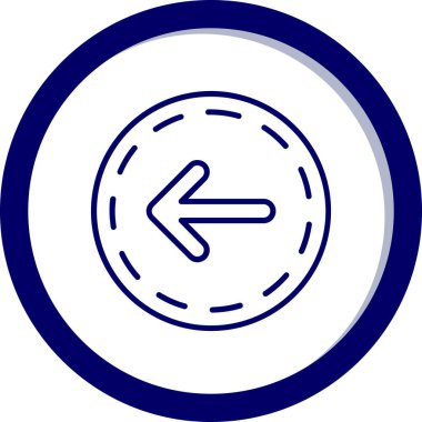 ok sol yön simgesi doldurulmuş özet biçimi