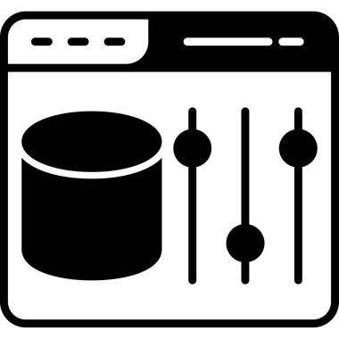veritabanı web simgesi basit illüstrasyon