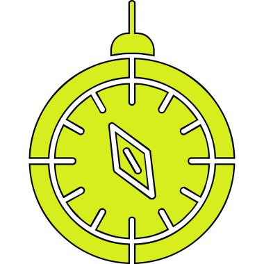 pusula simgesi, modern tasarım illüstrasyonu