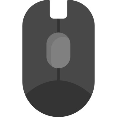 beyaz arkaplanda izole edilmiş bilgisayar faresi, vektör illüstrasyonu