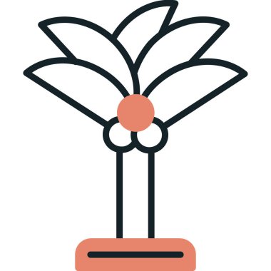 Bitki. Web simgesi basit illüstrasyon