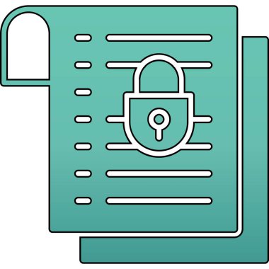 Veri Güvenlik simgesi vektör illüstrasyonu