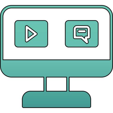 Sohbet simgesi, vektör çizimi