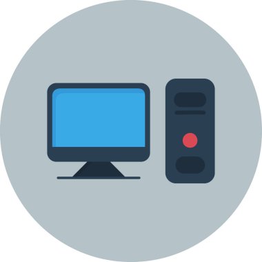 Bilgisayar. Web simgesi basit illüstrasyon