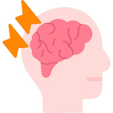 Düz bir beyin insan simgesi