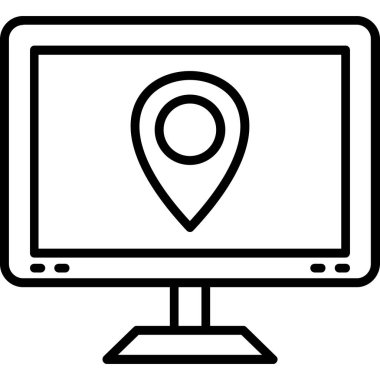 konum haritası konum simgesi ana hat biçiminde